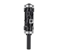 PUSOKEI Fraise à Affleurer Reversible à Plaquettes Carbure 32mm | Lame en acier tungstène robuste, ajustement de pince de 1 à 2 pouces, bordure de roulement de guidage, outil d\'atelier