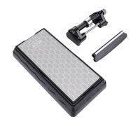 PUSOKEI Kit D'affûtage de Ciseaux 400 1000 Grit Guide de Diamant | Plaque diamantée plate, fixation à rouleau large, gabarit de guidage d\'angle, outil de bord de ciseau à bois, base de