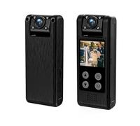 PUSOKEI Mini Caméra Corporelle, Enregistreur Vidéo 4K Ultra HD porté sur Le Corps, Petite Poche Portable WiFi Caméscope avec Vision Nocturne HD, Vidéo en Boucle, pour L'extérieur,