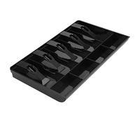 PUSOKEI Tiroir Caisse Insert avec 5 Grilles pour Pièces pour Usage | Organisateur de caisse amovible, stockage de petite caisse, trieur d\'argent compact