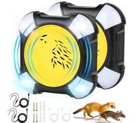 PUTINEI 2 Pièce Anti Martre Voiture,Anti Fouine Voiture,Répulsif Souris Ultrason avec Flash LED,Repulsif Rongeur pour Voiture,Anti Rongeur Voiture,Protection Voiture, Grenier, Garage
