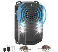 PUTINEI Anti Martre Voiture,Anti Fouine Voiture,Repulsif Rongeur pour Voiture,Répulsif Souris Ultrason avec Flash LED,Anti Rongeur Voiture,Protection Voiture, Grenier, Garage