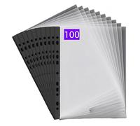 PUTOAHAO 100 Pochette Perforée a4,60μm Pochette Plastique Transparente a4,B