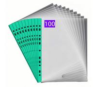 PUTOAHAO 100 Pochette Perforée a4,60μm Pochette Plastique Transparente a4,G | 0,06 mm,60 microns,60 micromètres