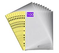 PUTOAHAO 100 Pochette Perforée a4,60μm Pochette Plastique Transparente a4,Y