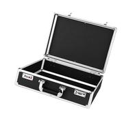PUXZYAX Boîte à Outils en Alliage d'aluminium avec poignée, Grande Mallette Portable et verrouillable pour Un Rangement sécurisé des Outils. Mallette à, Noir, XL