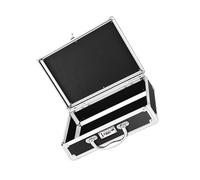 PUXZYAX Boîte à Outils en Alliage d'aluminium avec poignée, Grande Mallette Portable et verrouillable pour Un Rangement sécurisé des Outils. Mallette à, Noir, S