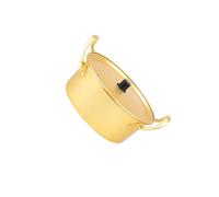 PUXZYAX Cuiseur à nouilles instantanées, marmite coréenne, casserole à ramen coréenne en aluminium durable, chauffe, petite casserole, poêle, Or, 20 cm