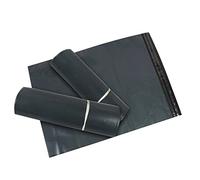 PUYUNA 10 pièces Sacs de courrier Noir, Sac Rangement en Plastique Poly d'expédition enveloppe Auto-adhésif Joint Pochette