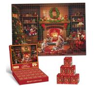 Puzzle Calendrier de l'Avent de Noël 2026, 1008 pièces pour Adulte, Jouet défi, Jeu éducatif, 19, 7 x 27, 6 Pouces