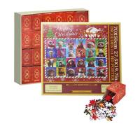 Puzzle de l'Avent Noël Calendrier de l'Avent Noël 24 Jours | Puzzle Animal 1000 Pièces Pour Ados Adultes Collectionneurs Maison Bureau Appartement Fêtes Salon Chambres