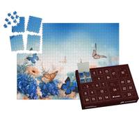 puzzleYOU : Calendrier de l'Avent | « Hortensias et Papillons »