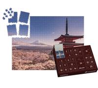 puzzleYOU : Calendrier de l'Avent | « Mont Fuji et pagode Chureito avec cerisiers en Fleurs, Japon »