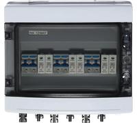 PV/Photovoltaïque - Parafoudre SPD - CC 1 000 V - Triphasé - Montage mural - PC/ABS - Blanc/Noir/Transparent