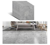 PVC Autocollant de Carrelage de Salle de Bain étanche pour Mur Amovible Autocollant de Sol Effet Ciment 30cm×30cm-12 Pièce SOLS PVC