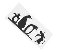 PVC Autocollant Pingouin Noir chic pour Interrupteur Mural | Décoration Légère, Format 12,7x5,2x0,1cm, sans Dommage aux Murs, Salle à Manger ou Salle de Bain