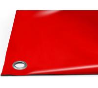 PVC Bâche de camion 900g/m² matériel (3m x 4m, œillets ronds 20mm, rouge RAL3002) marchandise au mètre avec/sans œillets Bâche de toit Industrie Camion Bâche de camping Bâche de protection Bâche en bo