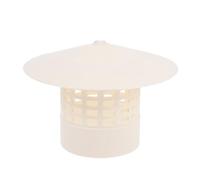 PVC Chapeau Pare-pluie 75mm Blanc pour Conduit de Cheminée Extérieur | Écran Latéral Anti-oiseaux et Rongeurs, Installation Rapide sans Outils, Adapté aux Poêles à Bois Dehors Tente