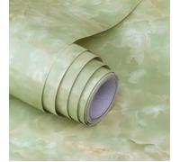 PVC de marbre Papier auto-adhésif Imperméable à l'huile Autocollant de porte de table pour meubles Cuisine 60 x 100 cm, Vert