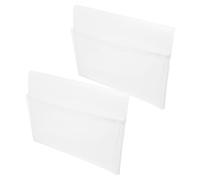 PVC Pochette Magnétique Blanc Transparente A4 2 Pièces | Ouverture Extra Large, Accès Facile Main, Maintien des Documents Nets et Clairs, pour Professionnels et Enseignants