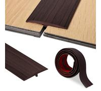 PVC Profilé en T Barre de Seuil, Profilé de Transition Autocollant, 5cm x 200 cm, Pour Seuils de Porte et Sols de Raccordement
