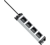 PVERSAL 4 - Bloc multiprise POWERversal, 4 prises, 1,4 m, argent/noir