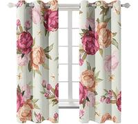 PVMLVM Lot De 2 Rideau Acoustiques Anti Froid - Rideaux Chambre pour Adulte Et Enfant 3D Fleur Rose Abstraite Polyester Rideau À Oeillets Rideaux Occultants Salon Cuisine Fenêtre 234x230cm