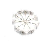PVUVTNAHW 100 pièces bijoux meulage roue de polissage 22mm tampon à récurer polissage acier fil brosse perceuse outil rotatif accessoires(White cloth wheel)