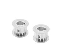 PVUVTNAHW Poulie de transmission 5 m 14 dents, 2 pièces, alésage intérieur 5/6/6,35/8/10 mm, largeur 11/16/21 mm, for imprimante 3D(6.35mm,16mm)
