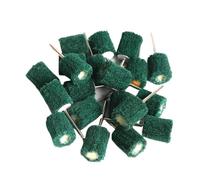 PVUVTNAHW Tampon à récurer 20/25mm, roue Abrasive, tête de ponçage, tige de 3mm, polissage Non tissé for outil rotatif, 20 pièces(Grit 180-25mm)