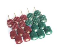 PVUVTNAHW Tampon à récurer 20/25mm, roue Abrasive, tête de ponçage, tige de 3mm, polissage Non tissé for outil rotatif, 20 pièces(Mix Grit-25mm)