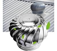 PVYGDXYI Ventilation Turbine 4 Pouces, Chapeau de cheminée 100 mm en Acier Inoxydable 304, Ventilation Turbine rotative, aérateur de toiture, Ventilation de toiture, Ventilation de toiture Tous Temps