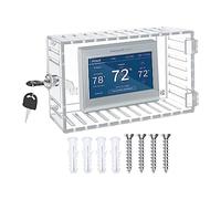 PW TOOLS Boîtier Thermostat avec ouvercle Universel avec Serrure - Grand Protecteur Transparent pour Mural 7,87" X 4,72" X 2,24"
