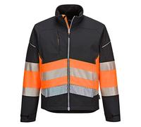 Portwest PW375 Veste Softshell PW3 Haute Visibilité Classe 1 Noir/Orange - Taille L