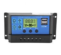 PWM 12V 24V Régulateur de à Double Panneau Solaire USB, 10/20 / 30A Contrôleur de Solaire de l'Écran LCD (YJSS-10A)