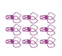 Pwshymi Clips de Reliure en Métal en Forme de Pêche, 100 Pièces, Dessin animé Mignon, pour Documents de Bureau et Organisation de la Maison (Violette)
