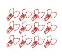 Pwshymi Clips de Reliure en Métal en Forme de Pêche, 100 Pièces, Dessin animé Mignon, pour Documents de Bureau et Organisation de la Maison (Rouge)