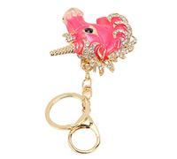 Pwshymi Lot de 6 Porte-clés en Métal de Style Dessin animé Brillant pour Porte-clés de Voiture, Pendentifs de Sac, Accessoires Durables et Décoratifs (YSKJD20 Rose)