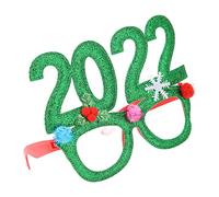 Pwshymi Monture de Lunettes de Noël, Joli Design Creux pailleté | Matière plastique, adaptée aux fêtes de fin d\'année, réutilisable pour la décoration festive