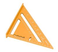Pwshymi Outil Triangulaire pour le Travail du Bois, échelle Claire, Règle Durable et Compacte pour la Menuiserie, Alliage D'aluminium de 18.5cm (Or)