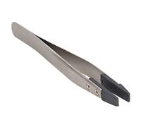 Pwshymi Pincettes en Plastique, Outils Antistatiques en Fiber de Carbone pour L'assemblage électronique, Poignée Confortable, Tête Plate, 1 Paquet