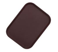 Pwshymi Plateau de Service Rond Résistant à la Chaleur Antidérapant pour café Restaurant Famille Fibre de Verre trempé Marron 1 Pièce (Trempé 40x30cm (rectangulaire))
