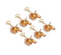 Pwshymi Porte-clés de Dessin animé Brillant, 6 Pièces, Pendentifs Décoratifs en Métal pour Filles et Amis, Cadeaux (YSKXD14 Vert)