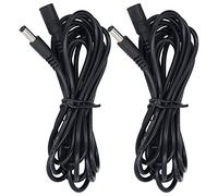 Pwshymi Rallonge pour Lumière Solaire 5.5x2.1mm 2pcs | Isolation en PVC, fil à âme en cuivre, compatibilité 12 V 24 V, plug and play facile.