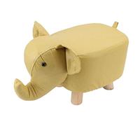 Pwshymi Repose-Pieds en Forme D'éléphant, Mignon, pour Décoration de Chambre d'enfant et de Salle de Jeux, rembourré en éponge Douce, 30x25x24cm (Jaune)