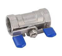 Pwshymi Robinet à Bille NPT 1/2 Pouces, Poignée Papillon en Acier Inoxydable Durable pour L'eau et le Gaz, Raccord de Tuyau DN15, Matériau 304 Fiable