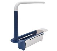 Pwshymi Support d'évier télescopique, Grande capacité pour Garder au Sec Le support de support de Stockage d'évier Ventilation Drainage pour la Cuisine pour la Maison(Bleu)