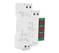 Pwshymi Voltmètre sur Rail DIN, 3 Canaux Isolés, DC 11-310 V | Boîtier PC, Moniteur de Tension LCD, Vérifications du Panneau électrique, Montage sur Rail DIN, Systèmes CC à 3 Canaux, IP20