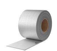 PXAMORTEL Rouleau de ruban en feuille d'aluminium Ruban de réparation en butyle, feuille d'aluminium, argent, plusieurs tailles, étanche, haute température, auto-adhésif(50mmx5m)