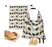 PXAMORTEL Sac à Pain réutilisable en Lin Sac à Pain en Lin avec Fermeture éclair et Fermoir en Forme de L Multicolore réutilisable Durable sans Plastique(J)